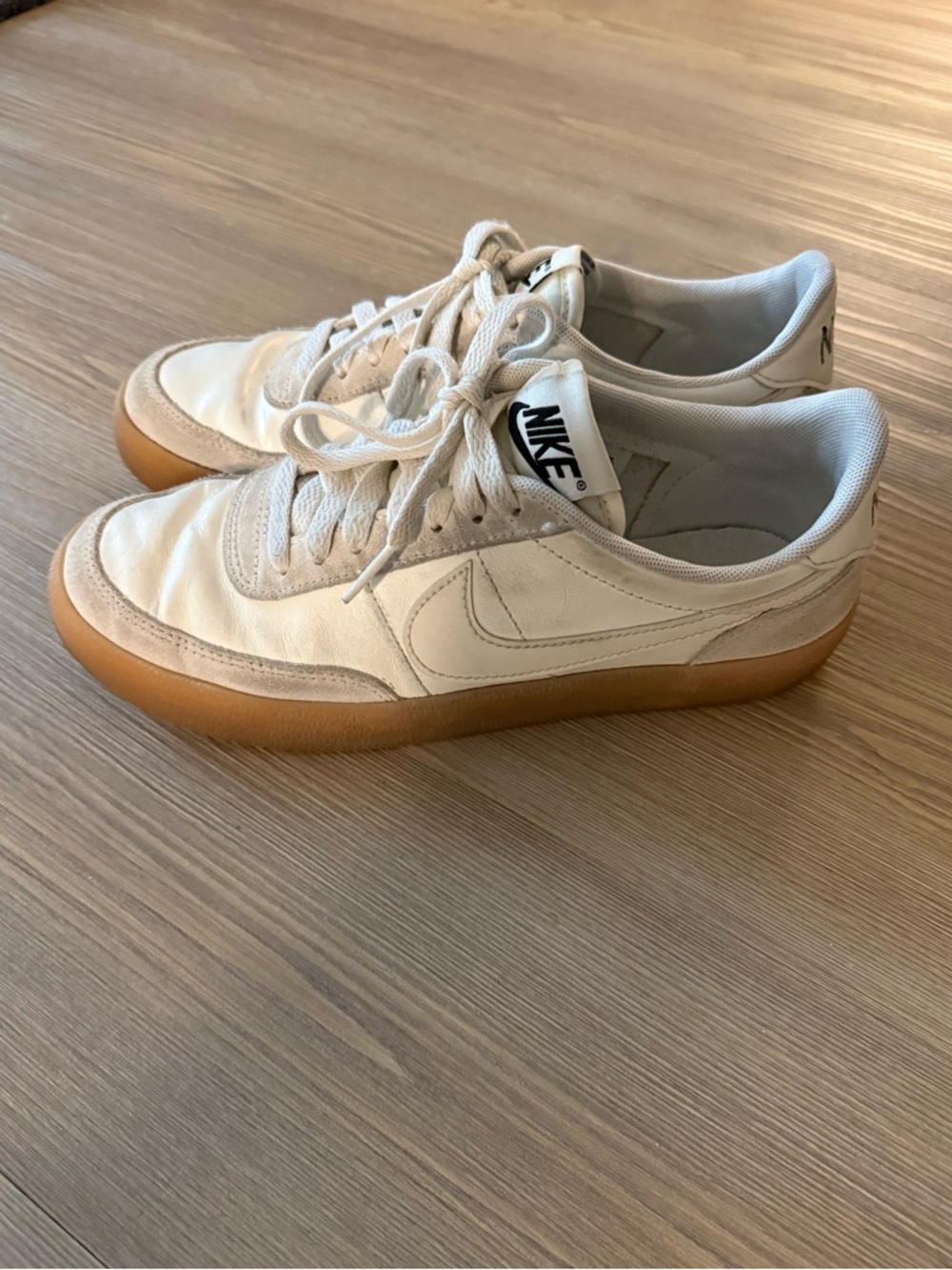 Nike killshot sneaker: women’s size 7.5; cream with gum bottom